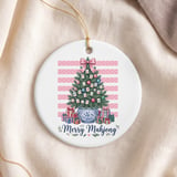 Merry Mahjong Christmas Ornament, Preppy Chinoiserie Tree Holiday Ornament, Mahjong Player Gift, Grandmillennial Game Night Keepsake Decor thumbnail 5