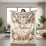 Registered Nurse Floral Blanket thumbnail 6