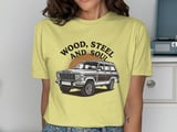 Wood Steel Soul T-Shirt, Grand Wagoneer Tee, Jeep SUV Shirt, Car Enthusiast Gift, Automotive Apparel, Classic Car Clothing thumbnail 4