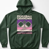 Pickleball Gildan Fleece Hoodie, Pickleball Grandma Like A Regular Grandma Only Way Cooler, Court Pullover thumbnail 5