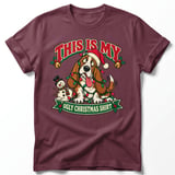 Ugly Christmas Basset Hound Tee thumbnail 4