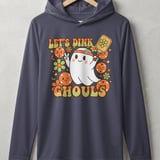 Pickleball Sport-Tek Performance Hood, Let's Dink Ghouls Retro Graphic, Lightweight Sun Warm-Up Hoodie thumbnail 2