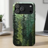 Stained Glass Pine Forest MagSafe® Phone Case thumbnail 3