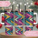 Digital Geometric Pattern, Digital Fabric Pattern, Grunge Pattern, Triangle Pattern, Arrows Pattern, Digital Bundle Pattern thumbnail 10