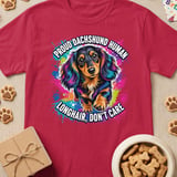 Longhair, Don't Care Dachshund Tee thumbnail 4