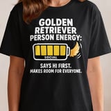 Golden Retriever Person Energy Tee thumbnail 9