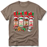 Silent Night Nurse Christmas Tee thumbnail 6