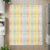 Watercolor Plaid Throw Blanket: Soft, Lightweight, Home Decor, Matching Pillows thumbnail 8