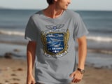 US Air Force Emblem T-Shirt, Military Aircraft Veteran Tee, Patriotic Aim High Fly Fight Win USAF Graphic Shirt, American Pride Gift thumbnail 2