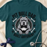 Pit Bull Dad Built Different Tee | Pit Bull Dad Shirt | Pittie Dad Gift | Dog Dad Apparel thumbnail 16