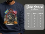 Swedish American Halloween Sweatshirt and T-shirts, Wolf, American Flags, Swedish Flags, Eating Meatballs, House, Pumpkins, Holiday Gift thumbnail 6