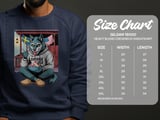 Swedish American Halloween Sweatshirt and T-shirts, Wolf Eating Sweets, Sverige USA Pride, Funny Wolf Sweatshirt, Cute Wolf Shirt, Halloween thumbnail 4