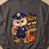 Officer Hoot the Owl Halloween Sweatshirt thumbnail 8