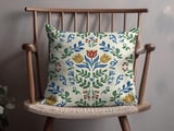Whimsical Folk Floral Pillow Case thumbnail 4