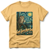 Gogh Starry Night Owl ~ Comfort Colors Premium Tee thumbnail 7
