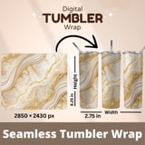 20 oz Skinny Tumbler Wrap Sublimation Design, Gold Marble Texture, Straight and Tapered Wrap png, Digital Tumbler Design, Instant Download thumbnail 5