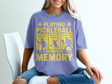 Pickleball Comfort Colors Shirt, Playing Pickleball Improves Memory, Funny Vintage Graphic Tee Shirt thumbnail 8