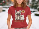 Halloween French Bulldog Mummy Sweatshirt, Cute Dog Ghost Pumpkin Fall Apparel, adult and kid size t-shirts thumbnail 2
