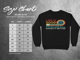 Pickleball Gildan Crewneck Sweatshirt, Life Is Good Pickleball Makes It Better, Cozy Court Warm Up Fleece thumbnail 11