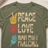 Pickleball Sport-Tek Performance Tee, Peace Love Pickleball, Court Apparel thumbnail 4