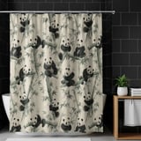 Whimsical Panda Grove Shower Curtain thumbnail 10
