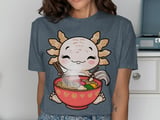 Kawaii Axolotl Ramen Feast T-Shirt thumbnail 11