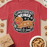 Gingerbread Weiner Merry & Short Tee thumbnail 4
