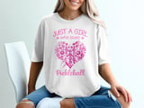 Pickleball Comfort Colors Shirt, Just A Girl Who Loves Pickleball, Cute Pink Heart Vintage Graphic Tee thumbnail 2