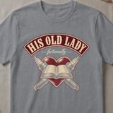 His Old Lady Fictionally Tee thumbnail 4