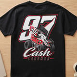Sprint Car Racing T-Shirt | 97 Cash LaCombe Dirt Track Motorsports Fan Graphic Tee | Bold Race Day Gift for Him thumbnail 2
