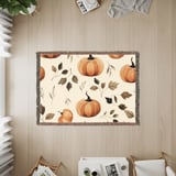 Pumpkin Blanket, Pumpkin Pillow, Fall Decor, Autumn Leaves, Thanksgiving Decor, Watercolor Pumpkins, Seasonal Throw Blanket, Accent Pillow thumbnail 2