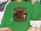Merry Bookmas Club Christmas Graphic, Cozy Bookish Holiday Art, Book Lover Christmas Gift, Reader Winter Design, Retro Book Club Merch thumbnail 15