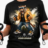 VR Tiger Gamer Shirt for Toddler, Funny Virtual Reality Gaming Tee, Kids Birthday Gift, Pixo League by Farron House thumbnail 3