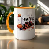 Halloween Mug, Knitting Ghost Mug, Funny Ghost Mug, Fall Mug, Halloween Coffee Mug, Autumn Mug, Cute Cat Mug, Pumpkin Mug, Halloween Gift thumbnail 9