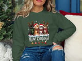 Meowy Christmas Kittens Standard T-Shirts Holiday Cats In Santa Hats Reindeer Antlers Graphic thumbnail 8