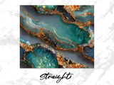 20 oz Agate Tumbler Wrap, Teal Green Stone Sublimation Design, Straight Tapered Tumbler png, Digital Download for Tumblers thumbnail 3