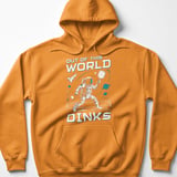 Pickleball Gildan Fleece Hoodie, Out of This World Dinks, Cosmic Astronaut Court Pullover Sweatshirt thumbnail 9