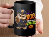 Boo You're Under Arrest Police Owl Mug thumbnail 15