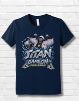 Gorilla Gaming T-Shirt for Kids, Titan Game On Youth Gamer Tee, Blue Silver Gorilla Graphic Shirt, Pixo League thumbnail 12