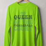 Pickleball Sport-Tek Long Sleeve Tee, Queen of the Pickleball Court, Outdoor Performance Sun Shield Shirt thumbnail 10