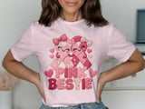 Pink Bestie Faux Patchwork Tee thumbnail 7
