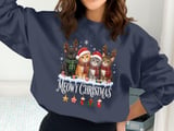 Meowy Christmas Kittens Standard T-Shirts Holiday Cats In Santa Hats Reindeer Antlers Graphic thumbnail 10