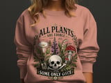 Poisonous Plants Hoodie, Skull Botanical Sweatshirt, Dark Academia All Plants Are Edible Tee, Witchy Gothic Garden Tshirt Gift thumbnail 5