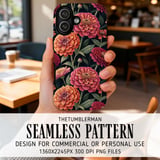 Colorful Floral Tumbler, Digital Download, Watercolor Flower Background, Scrapbook Paper, Floral Junk Journal Pages, Printable tumbler png thumbnail 6