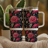 Pink Camellia Tumbler Design, Digital Download, Floral PNG, Watercolor Flowers, Printable Paper, Junk Journal, Scrapbooking, Sublimation thumbnail 9