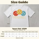Pickleball Sport-Tek Performance Tee, Retro Distressed Pickleball Graphic, Breathable Open-Play Court Apparel thumbnail 12