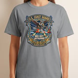 US Coast Guard MH-60T Jayhawk T-Shirt, Military Aviation Search and Rescue Graphic Tee, Veteran Helicopter Pilot Gift, Patriotic Mens Shirt thumbnail 5