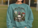 Poisonous Plants Hoodie, Skull Botanical Sweatshirt, Dark Academia All Plants Are Edible Tee, Witchy Gothic Garden Tshirt Gift thumbnail 2