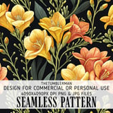 Yellow Freesia Tumbler Design, Watercolor Flowers Digital Paper, Floral Junk Journal, Printable Tumbler Png, Digital Scrapbooking thumbnail 1