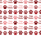 Happy Valentine, Paw Print, Dog Lover, Digital Pattern, Fabric Design, Digital Paper, Seamless Pattern, Sublimation Design, Digital Bundle thumbnail 8